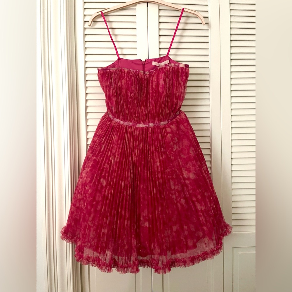Hutch for Anthropologie Elegant Floral Tulle mini dress